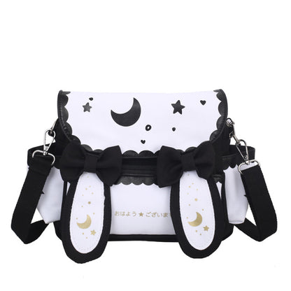 Lolita Moon Star Printed Bow Tie Women Shoulder Bag