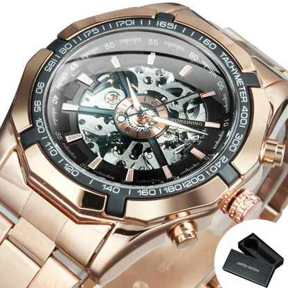 Skeleton Automatic Mechanical Watch Gold