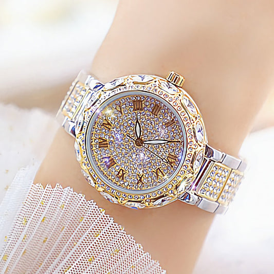 Bracelet Watch Stainless Steel Rhinestone Crystal