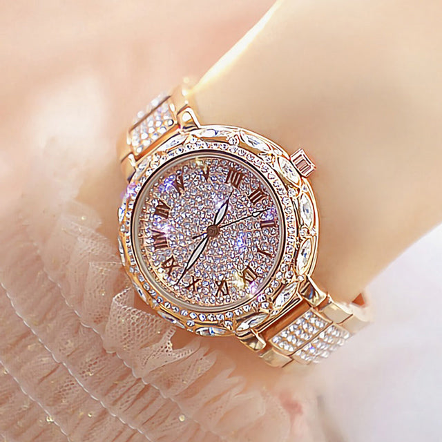 Bracelet Watch Stainless Steel Rhinestone Crystal