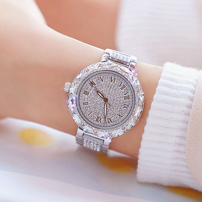 Bracelet Watch Stainless Steel Rhinestone Crystal