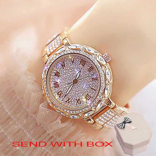 Bracelet Watch Stainless Steel Rhinestone Crystal