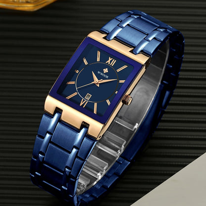 Gold Watch Men Square Watch