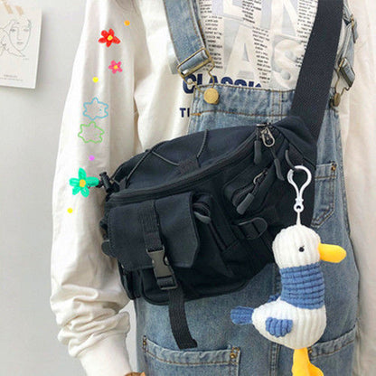 Harajuku Techwear Canvas Sling Bag