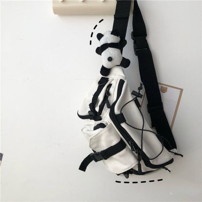 Harajuku Techwear Canvas Sling Bag