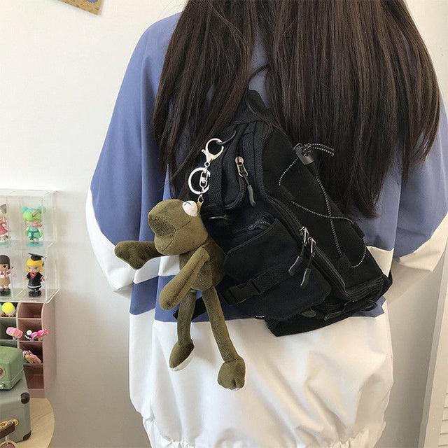 Harajuku Techwear Canvas Sling Bag