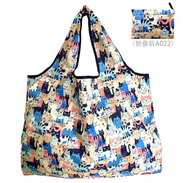 Reusable Foldable Shopping Bag High Quality Large Size Tote Bag  Eco Bag Waterproof T-shirt Bag Shopkeeper Bags Handbags