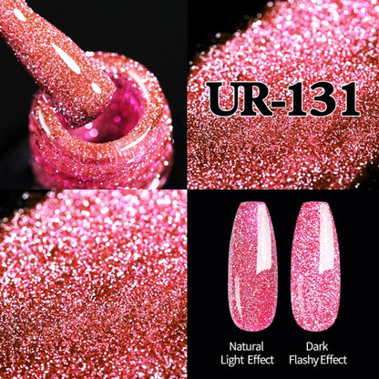 Reflective Glitter UV Gel Nail Polish Rose