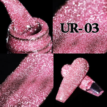 Reflective Glitter UV Gel Nail Polish Rose