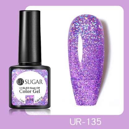 Reflective Glitter UV Gel Nail Polish Rose