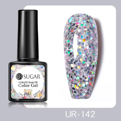 Reflective Glitter UV Gel Nail Polish Rose