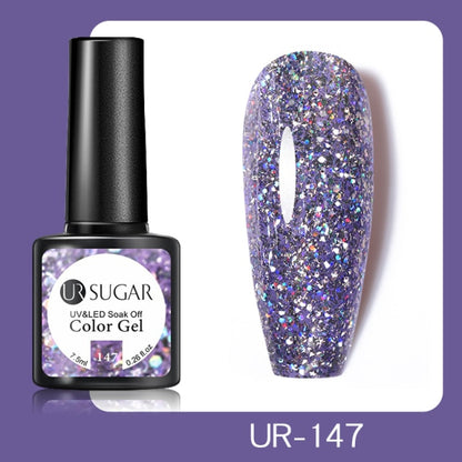 Reflective Glitter UV Gel Nail Polish Rose