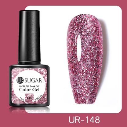 Reflective Glitter UV Gel Nail Polish Rose