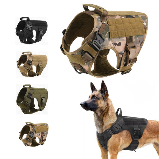 Tactical Dog Harness Leash Metal