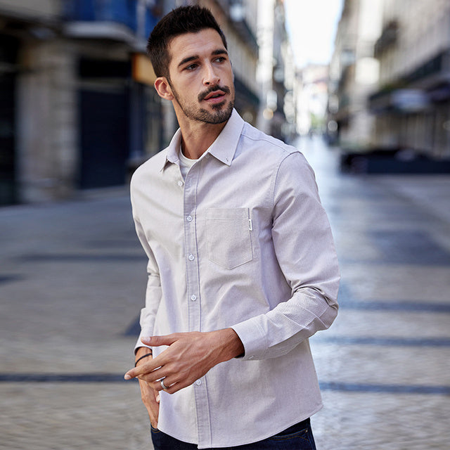 Cotton Autumn  Shirts Oxford Fashion