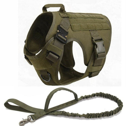 Tactical Dog Harness Leash Metal