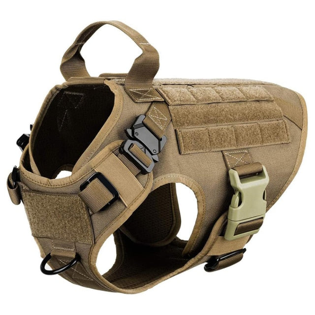 Tactical Dog Harness Leash Metal