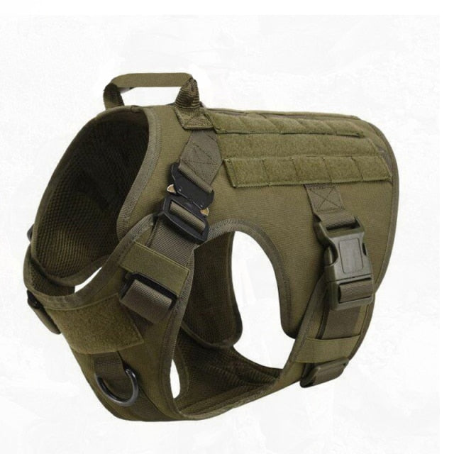 Tactical Dog Harness Leash Metal