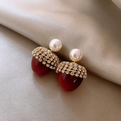 Fashion Crystal Bow Knot Stud Earring