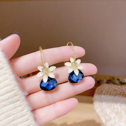 Fashion Crystal Bow Knot Stud Earring