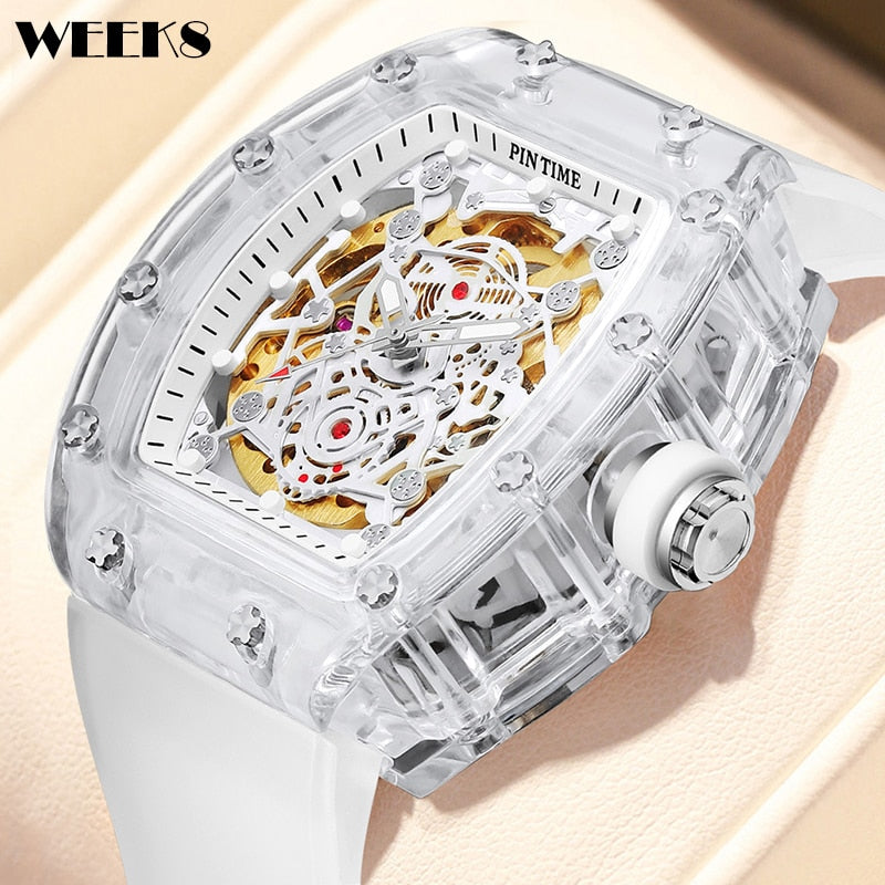 White Automatic Mechanical Watch