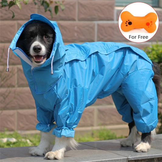 Large Pet Dog Raincoat Waterproof Rain Clothes Jumpsuit