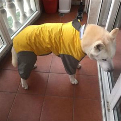 Large Pet Dog Raincoat Waterproof Rain Clothes Jumpsuit