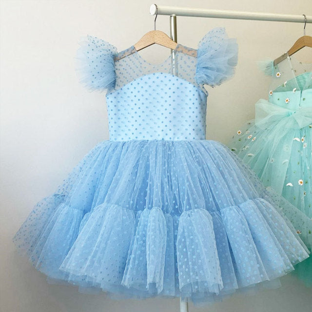 Girls Princess Polka Dot Dress Kid