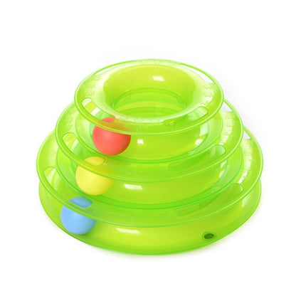 Three Levels pet cat toy Tower Track