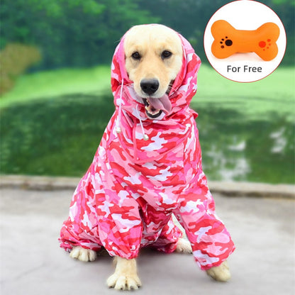 Waterproof Large Dog Raincoat Pet Rain Clothe