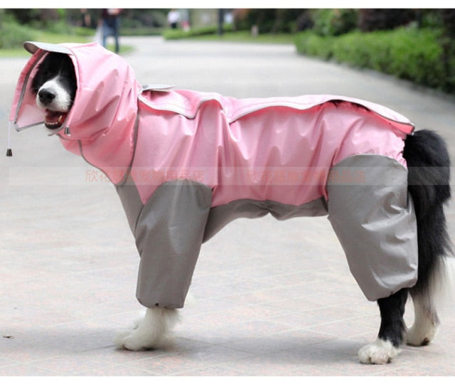 Waterproof Large Dog Raincoat Pet Rain Clothe