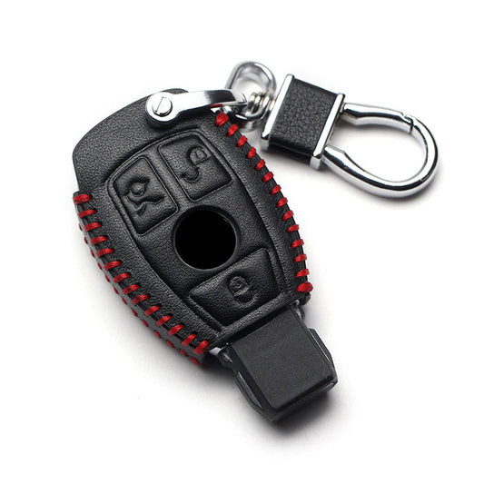 Genuine Leather Car Key Cover Key chain Case for Mercedes Benz