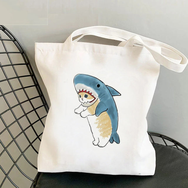 Cat Shark Shopping Bag Bolsa Compra