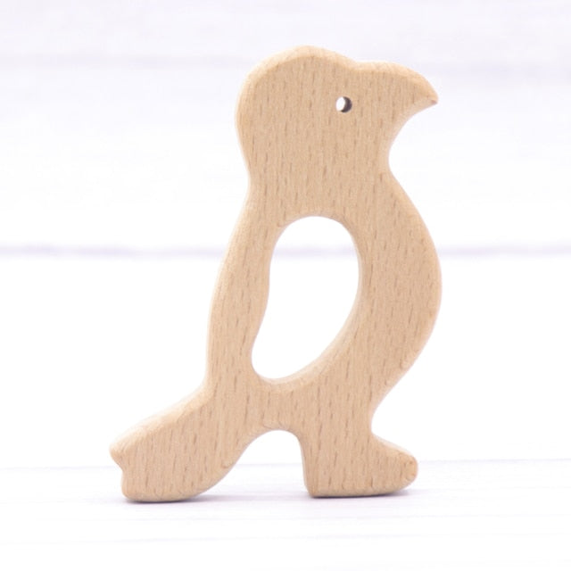 Baby Animal Natural Beech Teething Wooden