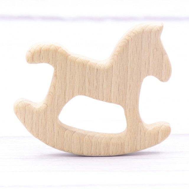 Baby Animal Natural Beech Teething Wooden