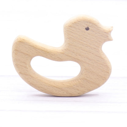 Baby Animal Natural Beech Teething Wooden