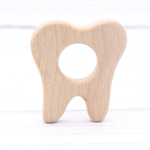 Baby Animal Natural Beech Teething Wooden