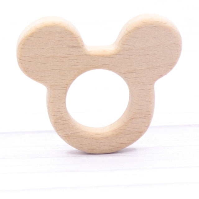 Baby Animal Natural Beech Teething Wooden