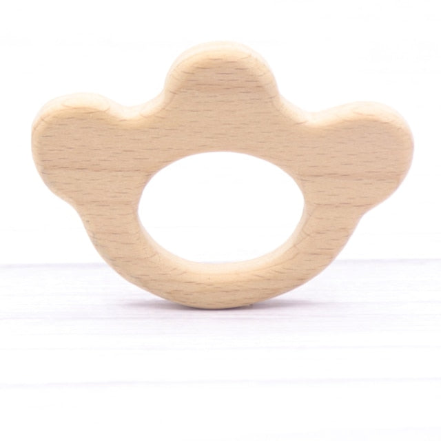 Baby Animal Natural Beech Teething Wooden