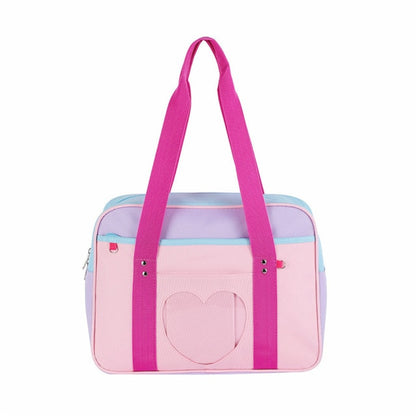 Japanese Preppy Style Pink Uniform Shoulder School Bag