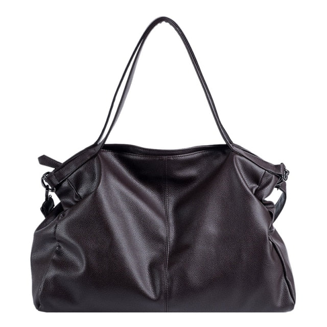 Big Black Shoulder Large Hobo Shopper Bag