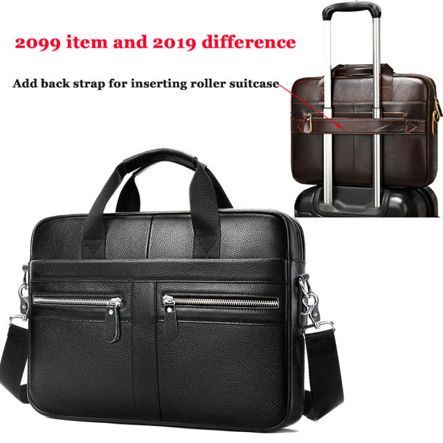 Bag Genuine Leather Briefcase for Laptop