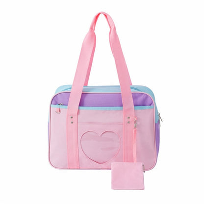 Japanese Preppy Style Pink Uniform Shoulder School Bag