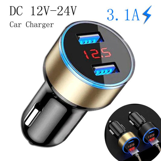 USB Car Charger Fast Charging Dual USB