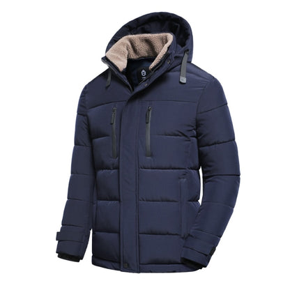 Classic Warm Fleece Detachable Hat Parkas Jacket Coat