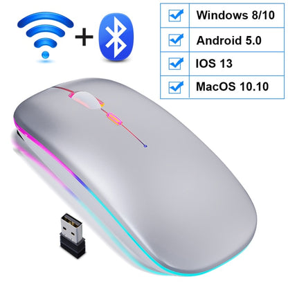 Wireless Mouse Bluetooth RGB Rechargeable Mouse