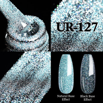 Reflective Glitter UV Gel Nail Polish Rose