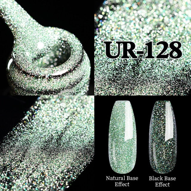 Reflective Glitter UV Gel Nail Polish Rose