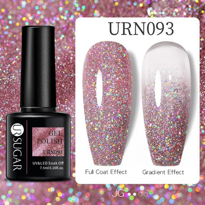 Reflective Glitter UV Gel Nail Polish Rose