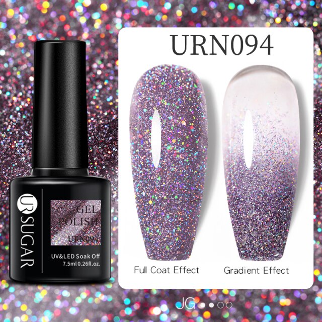 Reflective Glitter UV Gel Nail Polish Rose